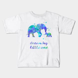 Elephant Dream Big Little One Watercolor Painting Kids T-Shirt